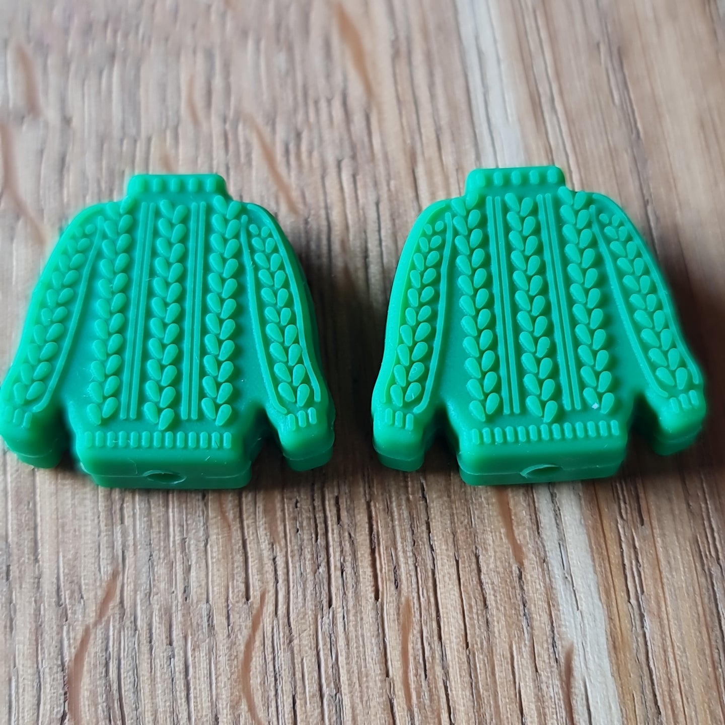 Maschenstopper Stricknadelstopper 2 Stück, grüner Pullover