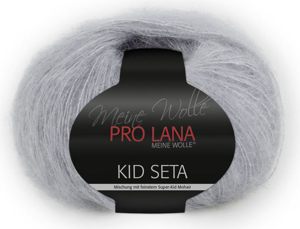 KID SETA, Mischung mit feinstem Super-Kid Mohair und Seide, 25 Gramm, 210 Meter, Farbe 95 grau