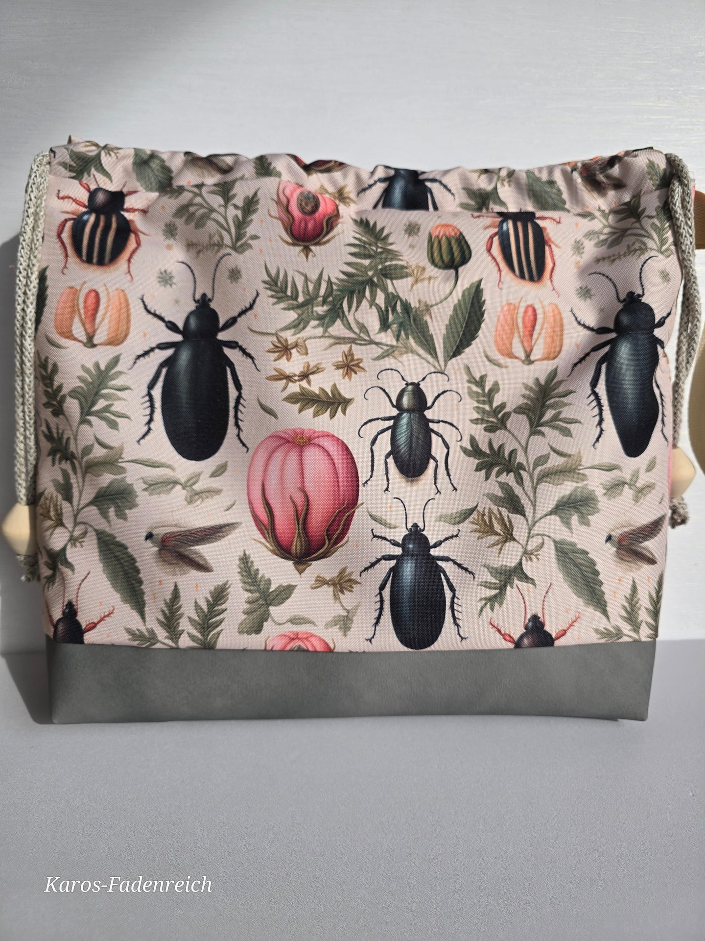 Große Karo Bag, mit viel Liebe handgenäht, Modell Käfer hell