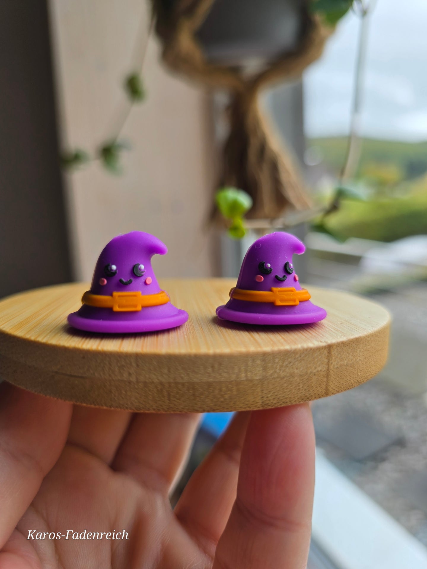 Halloween Maschenstopper Stricknadelstopper 2 Zauberhut