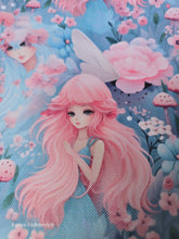 Lade das Bild in den Galerie-Viewer, Große Karo Bag, mit viel Liebe handgenäht, Modell Fairy blau/rosa ohne Boden
