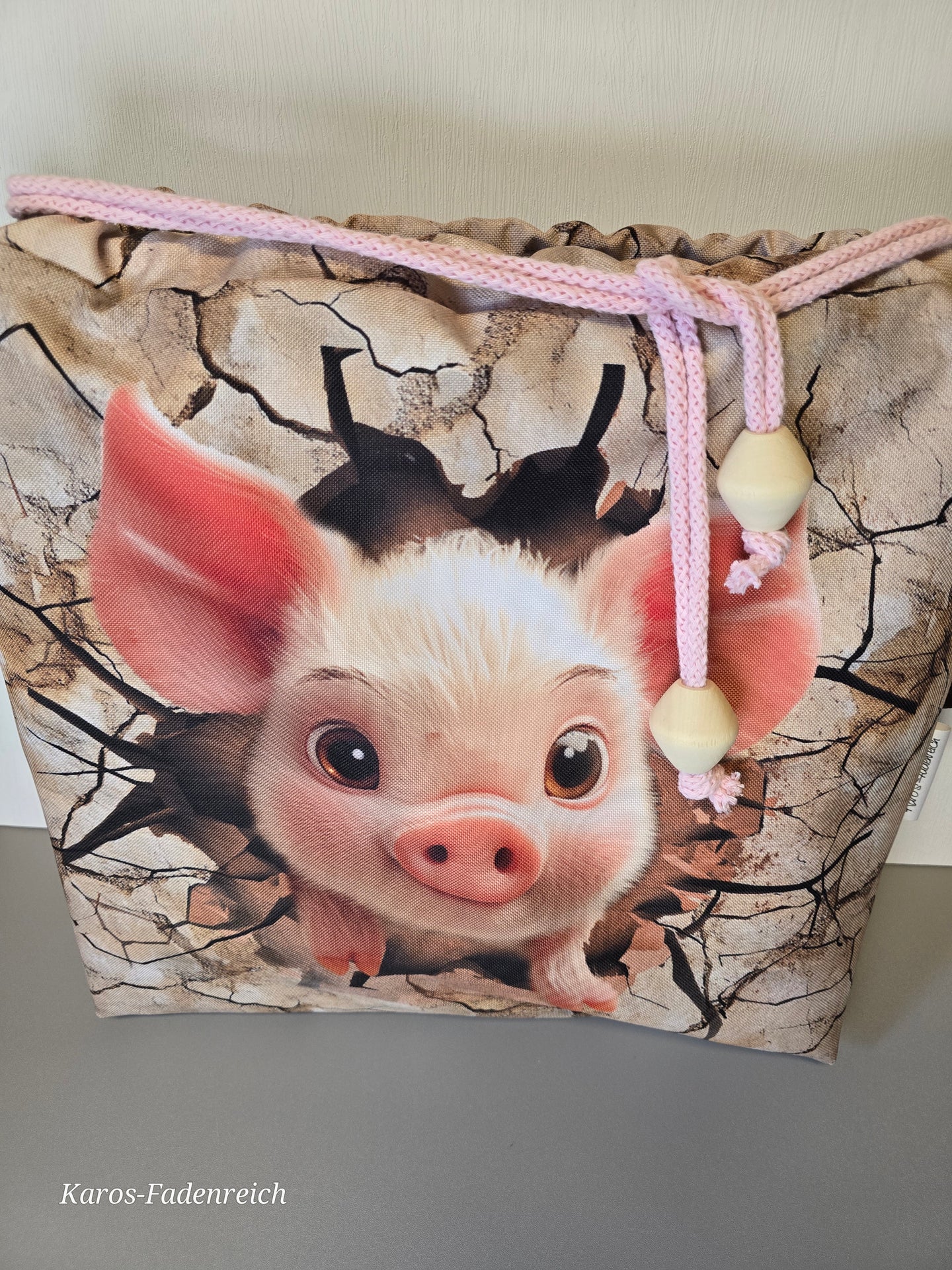 Große Karo Bag, mit viel Liebe handgenäht, Modell Watt ne Sauerei