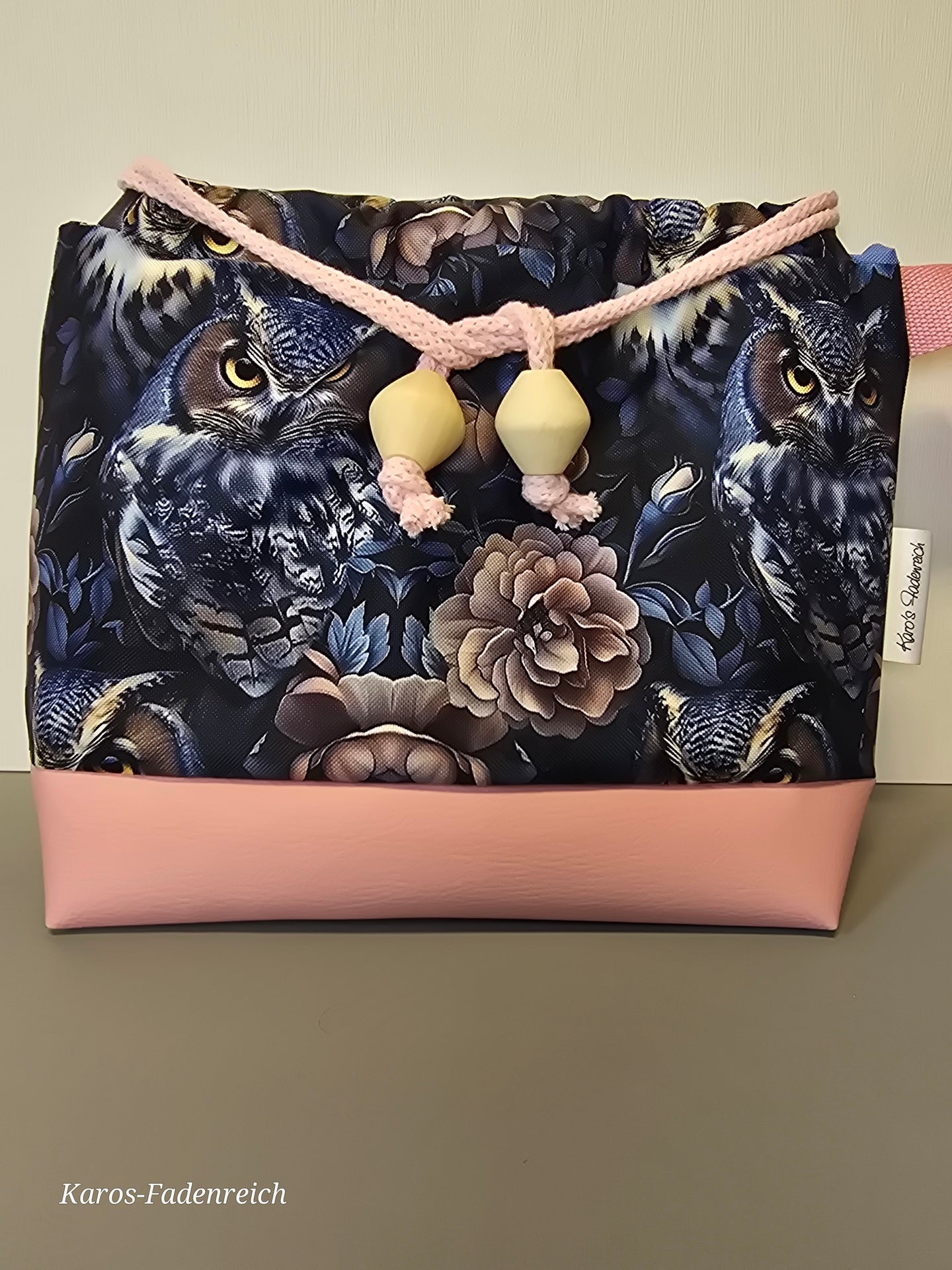 Kleine Karo Bag mit viel Liebe handgenäht, Modell Eule