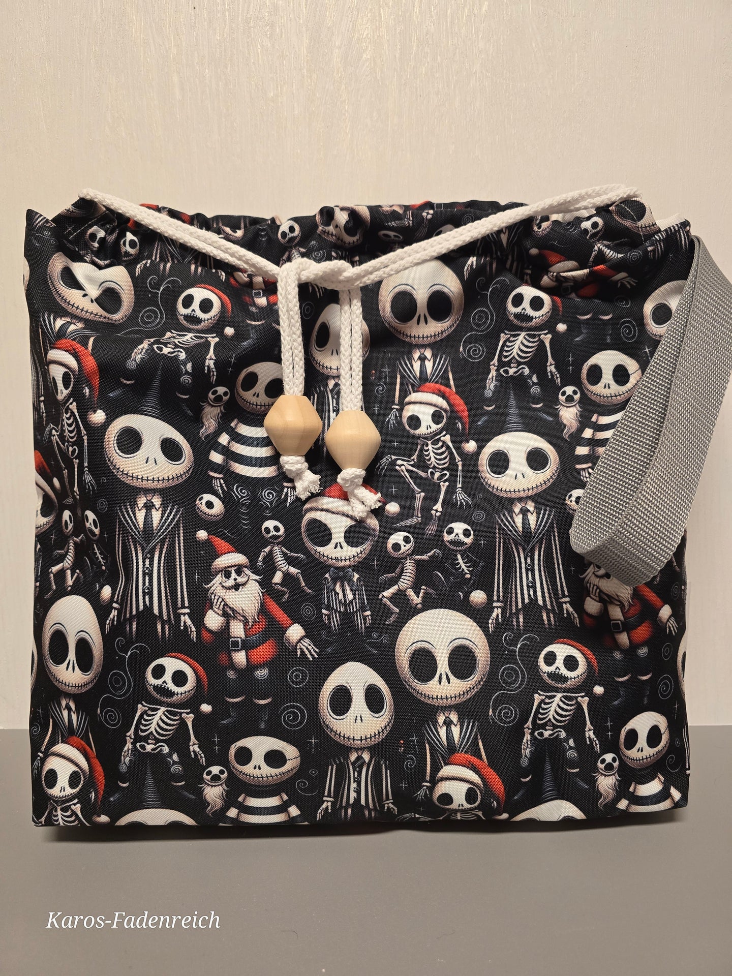 Halloween Große Karo Bag, mit viel Liebe handgenäht, Sklettomania