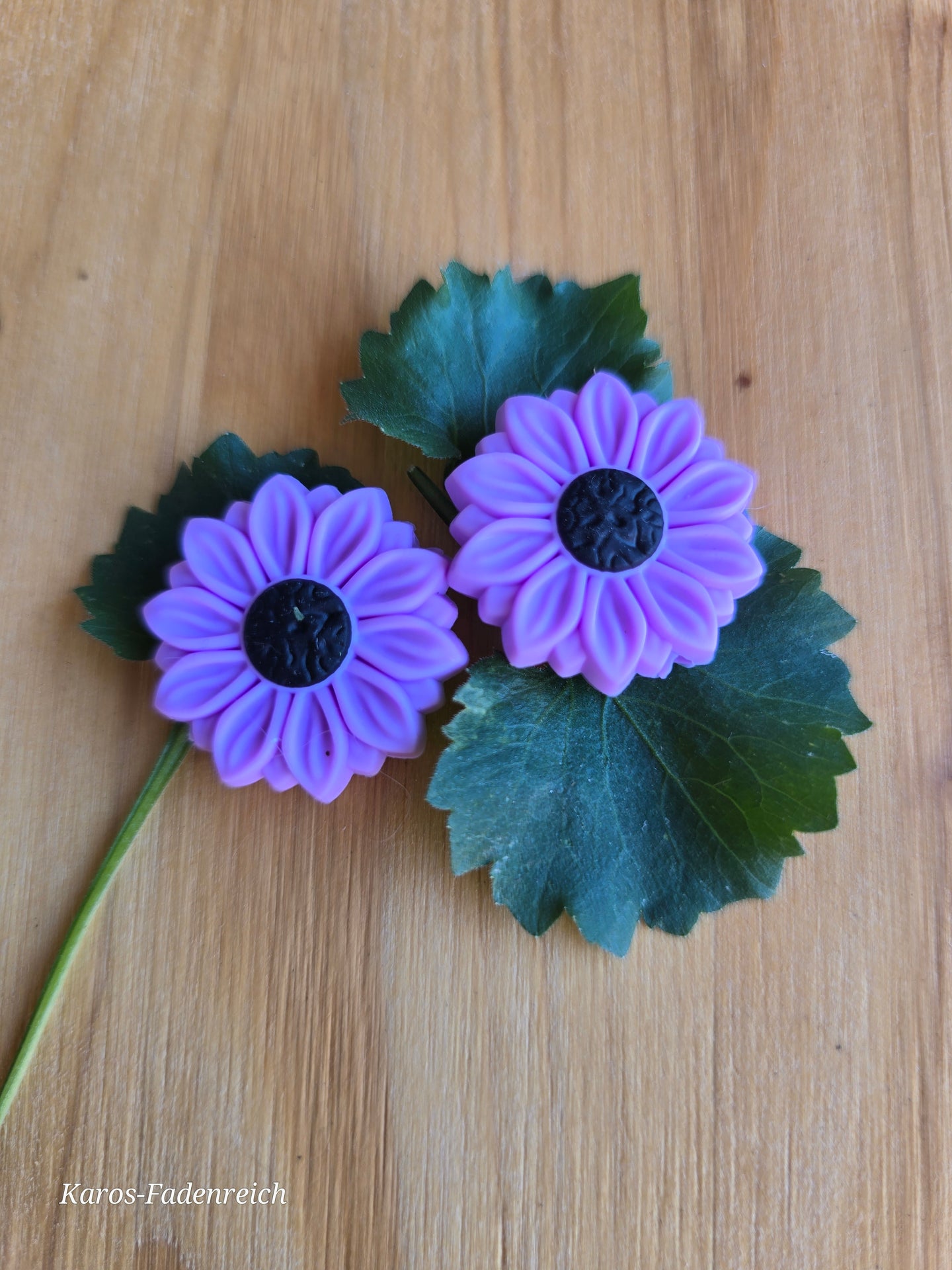 Maschenstopper Stricknadelstopper 2 Blüte flieder