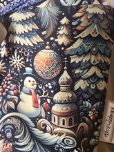 Lade das Bild in den Galerie-Viewer, Weihnachten, kleine Karo Bag mit viel Liebe handgenäht, Modell: Mitternachts-Eiszauber!

