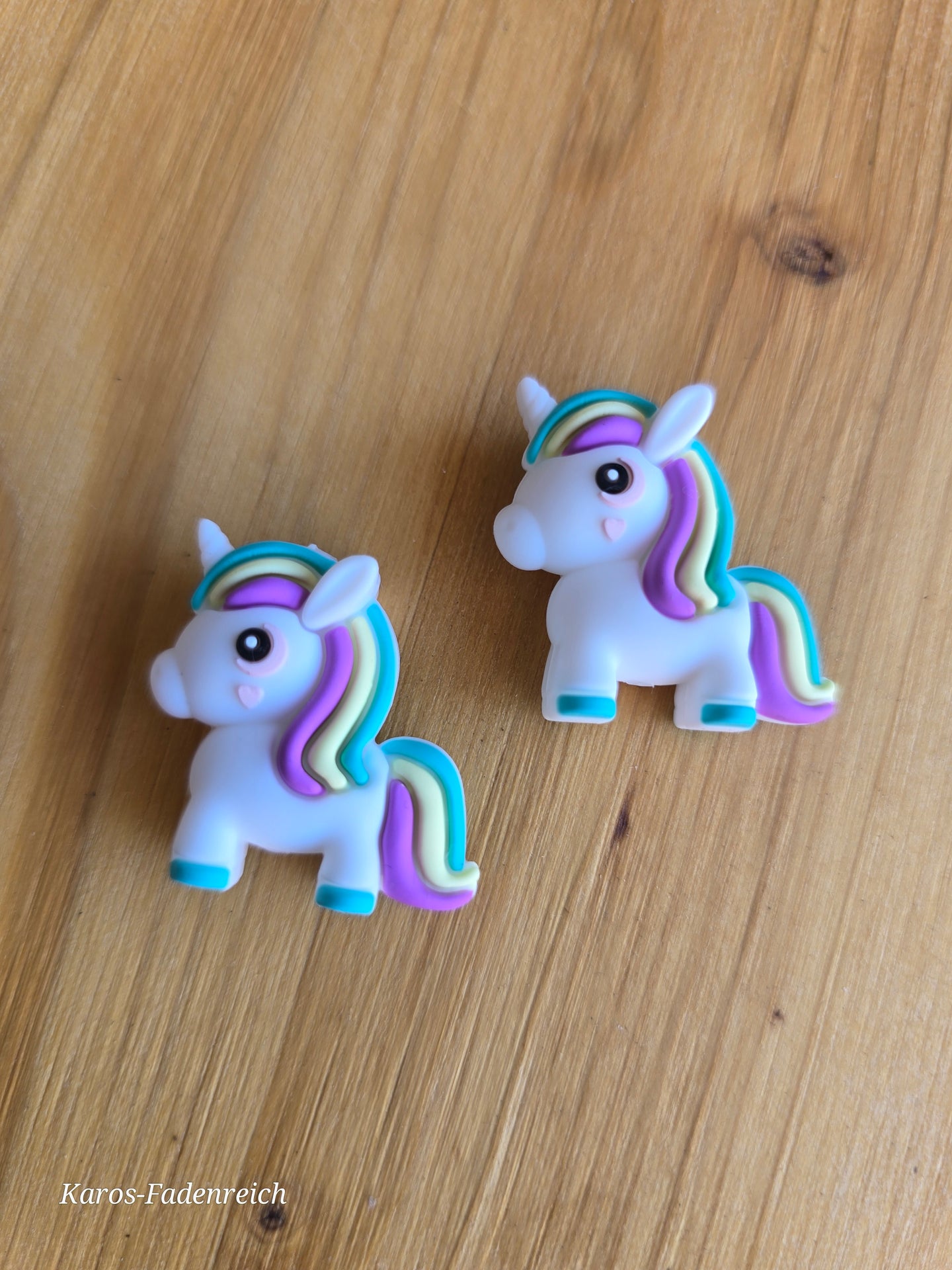 Maschenstopper Stricknadelstopper 2 Stück Einhorn grün/lila/lila