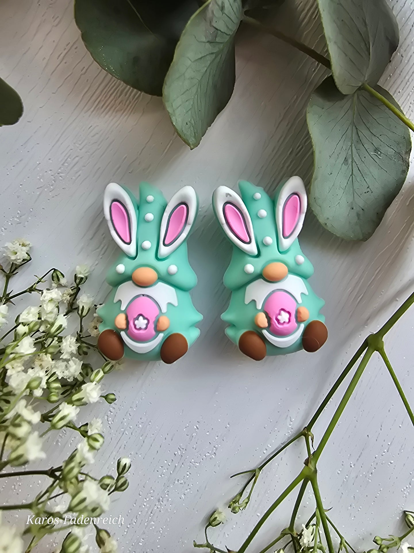 Ostern Maschenstopper Stricknadelstopper 2 Stück Ostergnom Grün