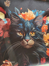 Lade das Bild in den Galerie-Viewer, Große Karo Bag, mit viel Liebe handgenäht, Modell Dunkle Katze
