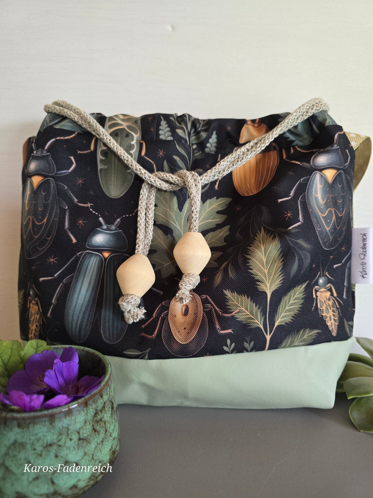 SONDERPREISonderpreis, kleine Karo Bag mit viel Liebe handgenäht, Modell Käfer