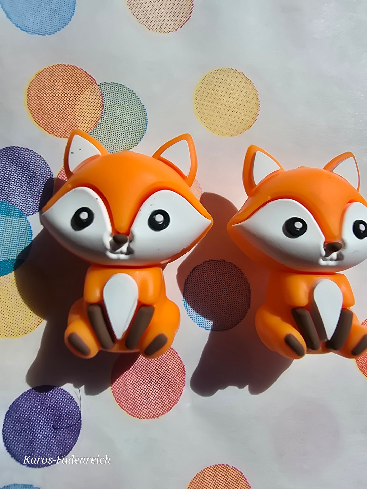 Maschenstopper Stricknadelstopper 2 Stück  Fuchs orange
