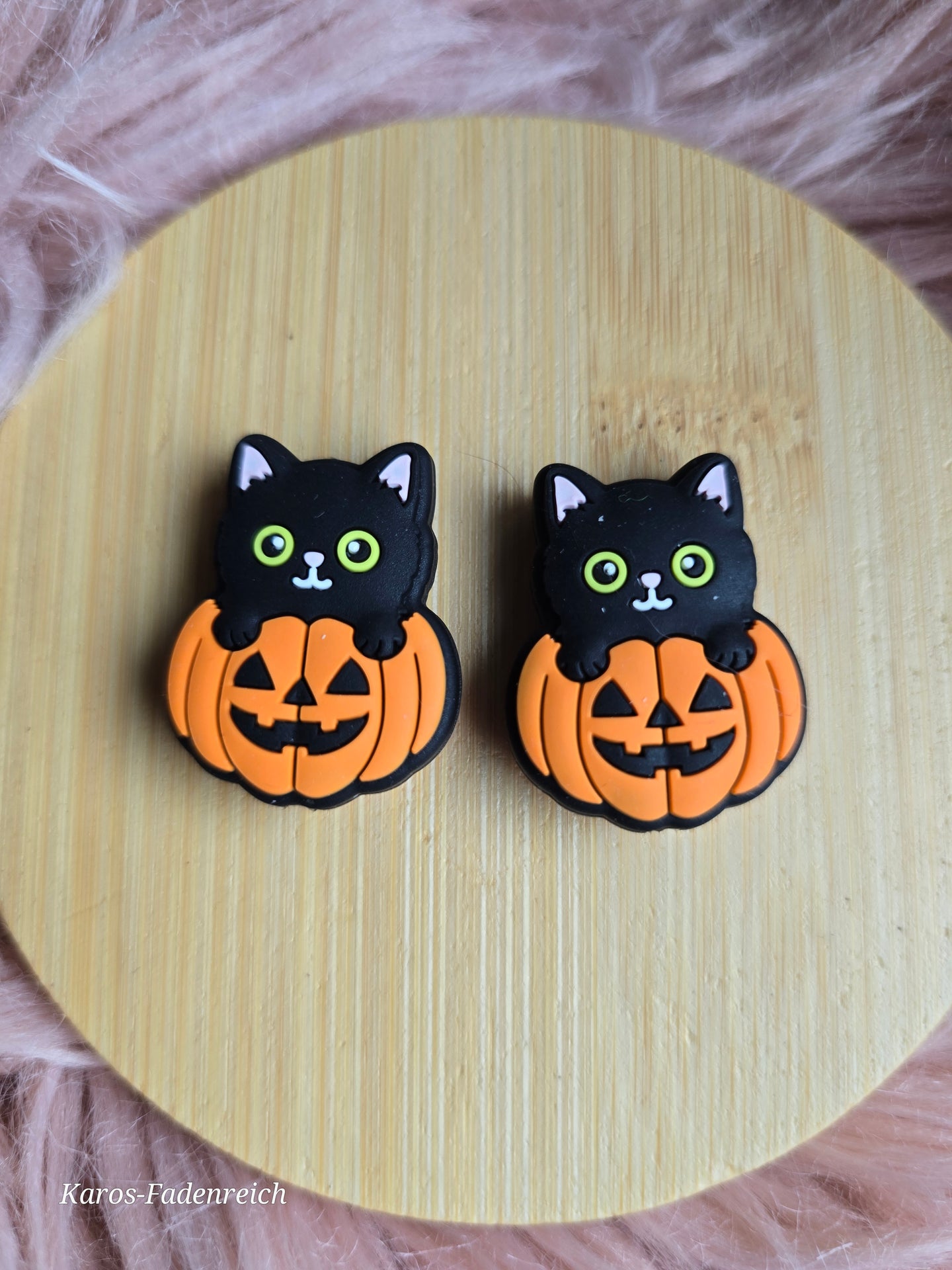 Halloween Maschenstopper Stricknadelstopper 2 Katze Kürbis!