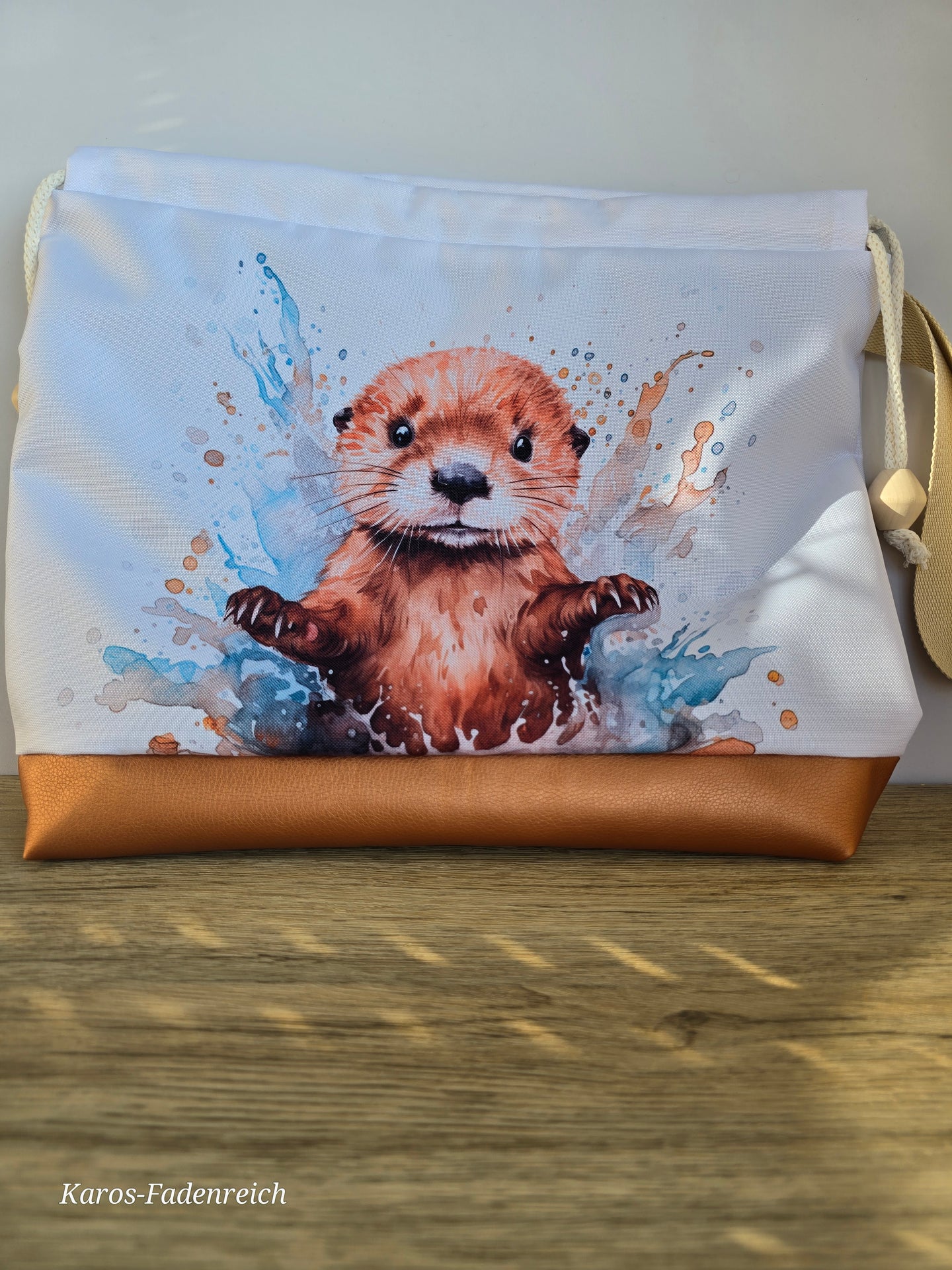 Herbst, große Karo Bag, mit viel Liebe handgenäht, Modell Otter